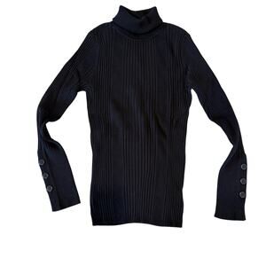 Anthropologie x Moth Black Ribbed Knitwear